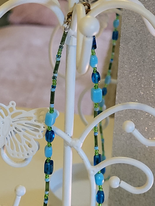 Handmade glass beaded necklace