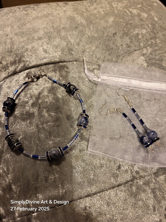 Dusk Bracelet and Earrings set
