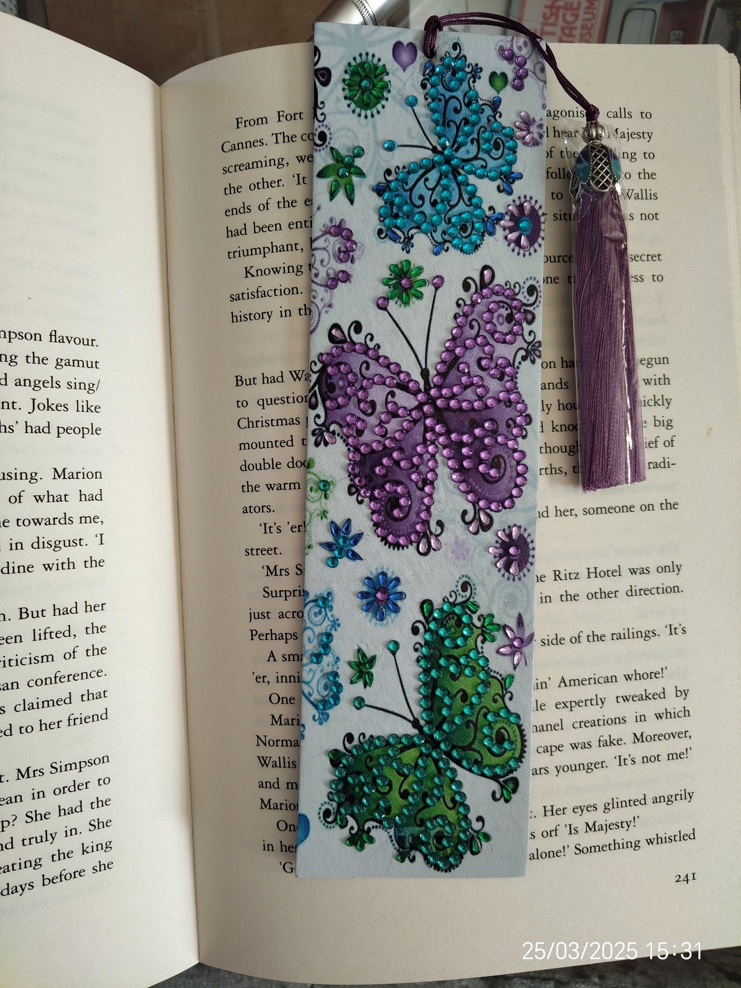 Triple Butterflies Bookmark