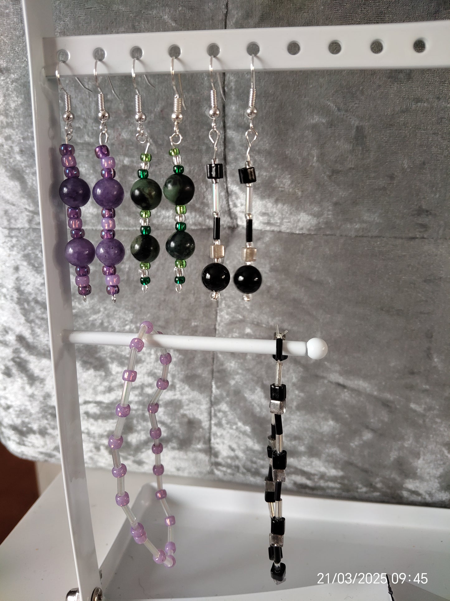 "Elegance" Black Agate Earrings