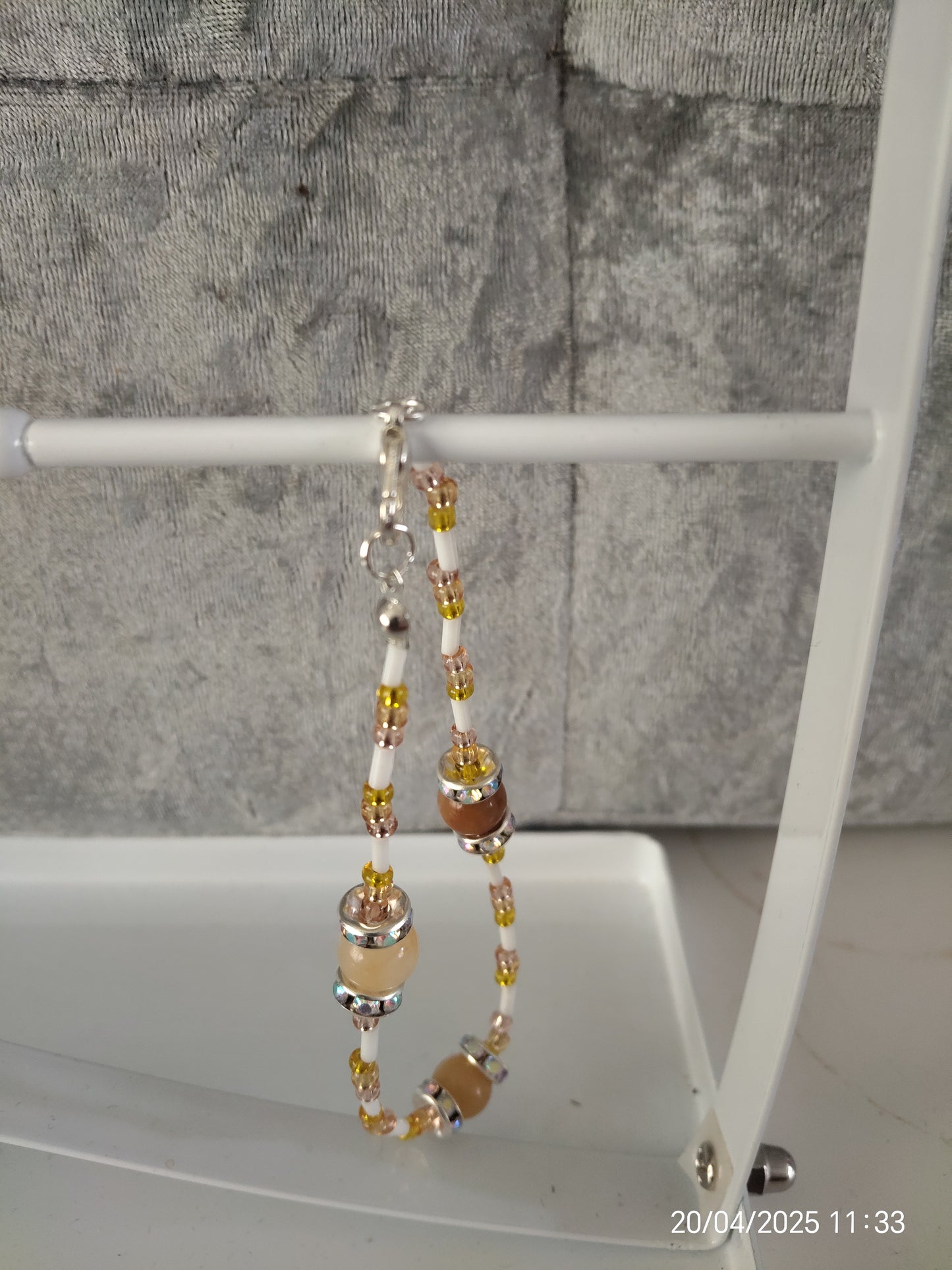 Daffodil 3 pce Necklace, bracelet and earrings Set, created with Yellow Jade