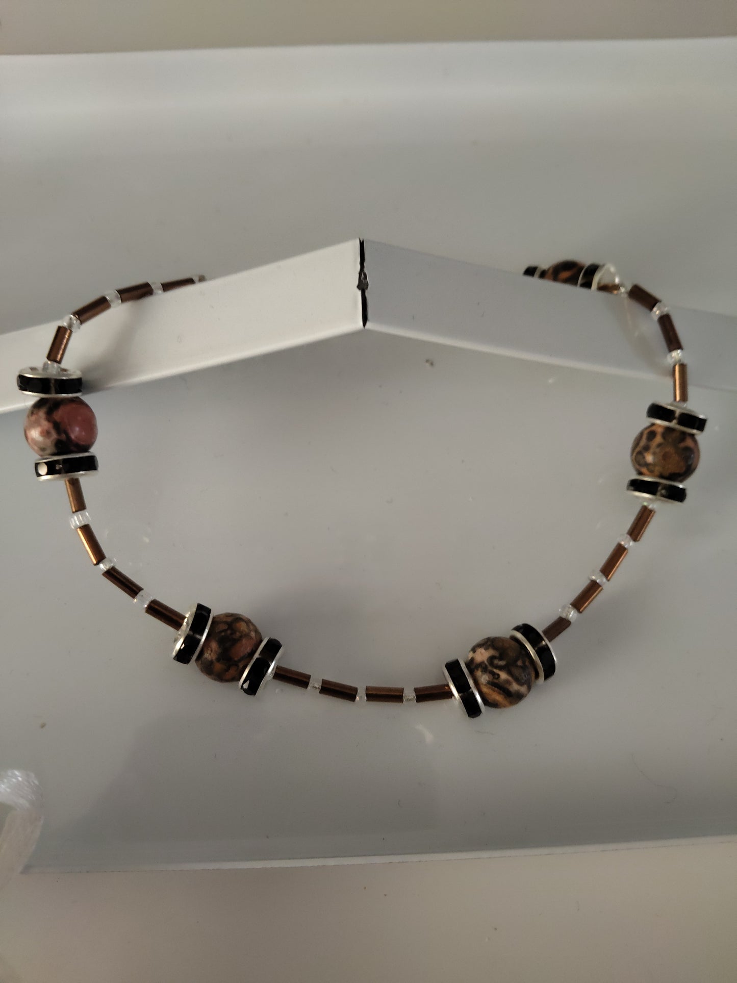 Wild Side Bracelet and Earrings set, Leopard jasper