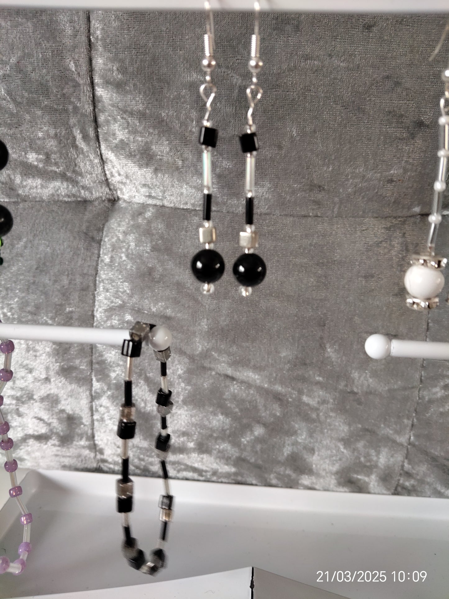 "Elegance" Black Agate Earrings